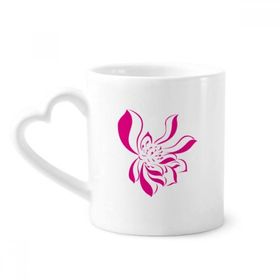 Dıythinker 350 ml Pembe Lotus Yaprağı Lotus Çiçek Bitki Kupaları Seramik Kupa