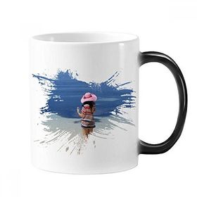 Dıythinker 350 ml Plaj Dalgası Ellie Yao Deniz Arka Görüş Değiştiren Renk Kupa