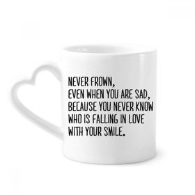 Dıythinker 350 ml Poetry Never Frown Always Smile Kupaları Seramik Kupa