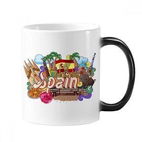 Dıythinker 350 ml Prado Deniz Mahsulleri İspanya Grafiti Değişen Renk Kupa