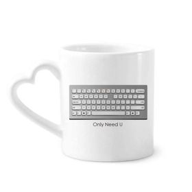 Dıythinker 350 ml Programcı Klavye Only Need U Kupaları Seramik Kupa