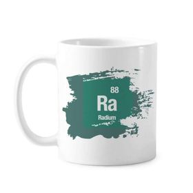 Dıythinker 350 ml Ra Radium Chemical Element Science Boya Fırçası Kupa Beyaz Seramik Kupa