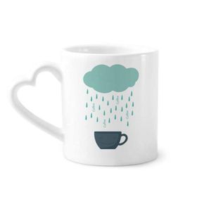 Dıythinker 350 ml Rain Cloud Cup Smile Face Weather Kupaları Seramik Kupa