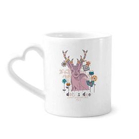 Dıythinker 350 ml Ren Geyiği Noel Sanatsal Efekt Renkli Kupaları Seramik Kupa
