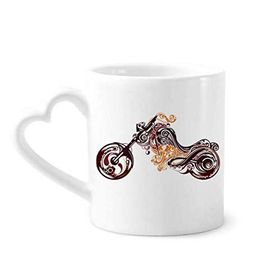Dıythinker 350 ml Renkli Motosiklet Sanatı Tahıl Silüeti Kupaları Seramik Kupa