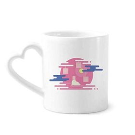 Dıythinker 350 ml Renkli Soyut Bulut Fener Desenli Kupaları Seramik Kupa