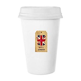 Dıythinker 350 ml Resmi Şapka Birleşik Krallık Londra Damgası Britanya Klasik Kupa Beyaz Çömlekçilik Seramik Kupa