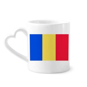 Dıythinker 350 ml Romanya Ulusal Bayrağı Avrupa Ülke Kupaları Seramik Kupa