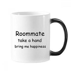 Dıythinker 350 ml Roommate Take A Hand Bring Me Happiness Mezuniyet Değişen Renk Kupa