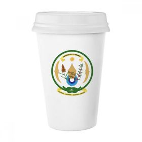 Dıythinker 350 ml Ruanda Afrika Ulusal Amblem Klasik Kupa Beyaz Çömlekçilik Seramik Kupa