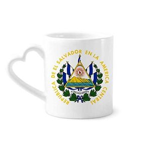 Dıythinker 350 ml San Salvador El Salvador Ulusal Amblem Kupaları Seramik Kupa
