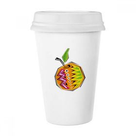 Dıythinker 350 ml Sarı El Boyaması Yiyecek Meksika Kültürü Element İllüstrasyon Klasik Kupa