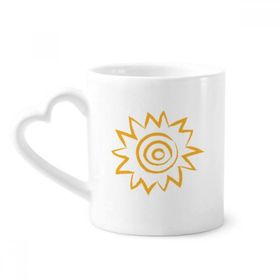 Dıythinker 350 ml Sarı Güneş Işığı El Boyama Kupaları Seramik Kupa