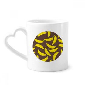 Dıythinker 350 ml Sarı Muz Meyve İllüstrasyon Desenli Kupaları Seramik Kupa