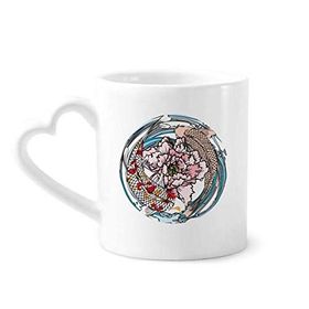 Dıythinker 350 ml Sazan Şakayık Su Deseni Geometri Kupaları Seramik Kupa