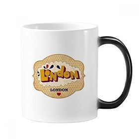 Dıythinker 350 ml Şemsiye Birleşik Krallık Londra Damgası İngiliz Değişen Renk Değiştiren Isıya Duyarlı Kupa