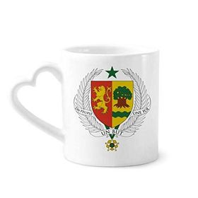 Dıythinker 350 ml Senegal Afrika Ulusal Amblem Kupaları Seramik Kupa