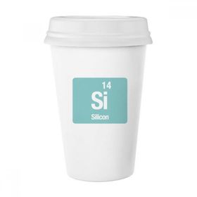 Dıythinker 350 ml Si Silikon Kimyasal Element Bilim Klasik Kupa Beyaz Çömlekçilik Seramik Kupa
