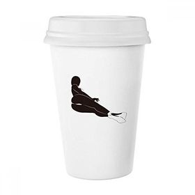 Dıythinker 350 ml Sıcak Kadın Bikini Uzun Bacaklar Klasik Kupa Beyaz Çömlekçilik Seramik Kupa