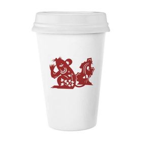 Dıythinker 350 ml Sıçan Yılı Hayvan Çin Zodyak Desenli Klasik Kupa