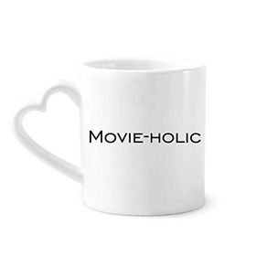 Dıythinker 350 ml Şık Kelime Filmi Holik Seramik Kalp Saplı Kupa