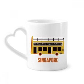 Dıythinker 350 ml Singapur Gezi Mekiği Otobüs Kupaları Seramik Kupa