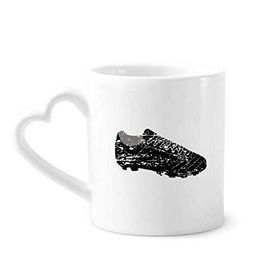 Dıythinker 350 ml Siyah Futbol Ayakkabıları Desenli Futbol Kupaları Seramik Kupa