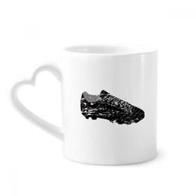 Dıythinker 350 ml Siyah Futbol Ayakkabıları Desenli Futbol Kupaları Seramik Kupa