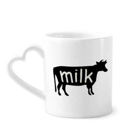 Dıythinker 350 ml Siyah Hayvan İnek Silüeti Doğal Kupaları Seramik Kupa