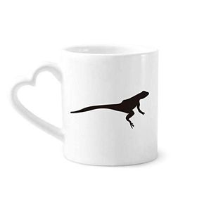 Dıythinker 350 ml Siyah Lizad Hayvan Portrayal Kupaları Seramik Kupa