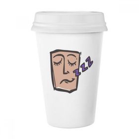 Dıythinker 350 ml Sleep Soyut Yüz Eskizi İfadeleri Online Sohbet Klasik Kupa