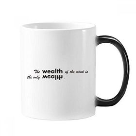 Dıythinker 350 ml Sloganı The Wealth Of The Mind Is The Only Wealth Morphing Isıya Duyarlı Değişen Renk Kupa