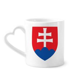 Dıythinker 350 ml Slovakya Avrupa Ulusal Amblem Kupaları Seramik Kupa