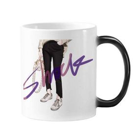 Dıythinker 350 ml Şok Kız Figür Sanat Tasarım İllüstrasyon Renk Değiştiren Değiştiren Isıya Duyarlı Kupa