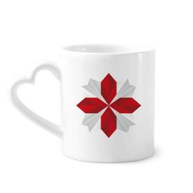 Dıythinker 350 ml Soyut Noel Origami Çiçek Desenli Kupaları Seramik Kupa