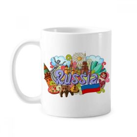 Dıythinker 350 ml St Basil's Cathedral Lenin Anıtolyum Rusya Grafiti Klasik Kupa