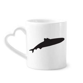 Dıythinker 350 ml Streamline Shark Fierce Fish Silhouette Kupaları Seramik Kupa