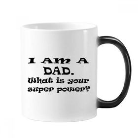 Dıythinker 350 ml Super Power Babalar Festival Alıntı Değişen Renk Kupa