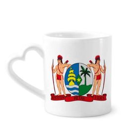 Dıythinker 350 ml Suriname Güney Ameica Ulusal Amblem Kupaları Seramik Kupa