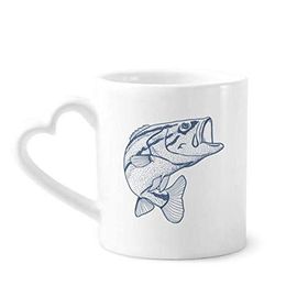 Dıythinker 350 ml Tahıl Mavi Büyük Balık Kupaları Seramik Kupa