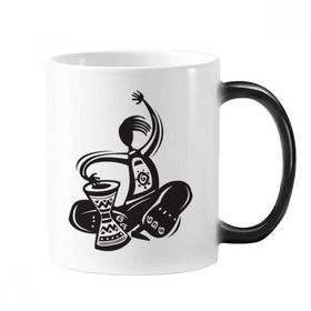 Dıythinker 350 ml Tambourine Silüeti Meksika Meksika Değişen Renk Kupa