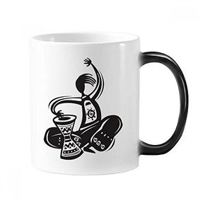 Dıythinker 350 ml Tambourine Silüeti Meksika Meksika Değişen Renk Kupa