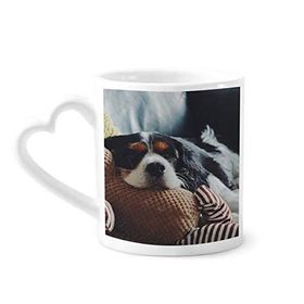 Dıythinker 350 ml Tembel Köpek Hayvan Duygusal Resim Kupaları Seramik Kupa