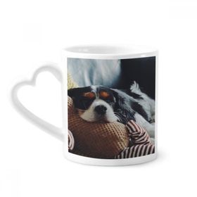 Dıythinker 350 ml Tembel Köpek Hayvan Duygusal Resim Kupaları Seramik Kupa