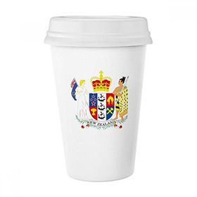Dıythinker 350 ml The National Amblem Of New Zealand Klasik Kupa Beyaz Çömlekçilik Seramik Kupa