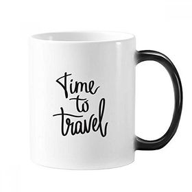 Dıythinker 350 ml Time To Travel Alıntı Değişen Renk Kupa