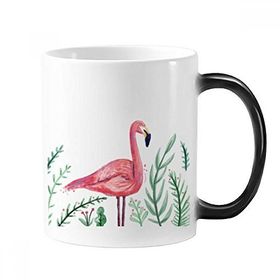 Dıythinker 350 ml Tropikal Flamingo Hayvan Bitkileri Değişen Renk Kupa