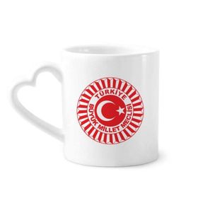 Dıythinker 350 ml Türkiye Asya Ulusal Amblem Kupaları Seramik Kupa
