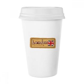 Dıythinker 350 ml Union Jack Uk Londra Damgası Britian Klasik Kupa Beyaz Çömlekçilik Seramik Kupa