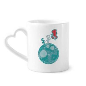 Dıythinker 350 ml Universe And Alien Monster On Earth Kupaları Seramik Kupa